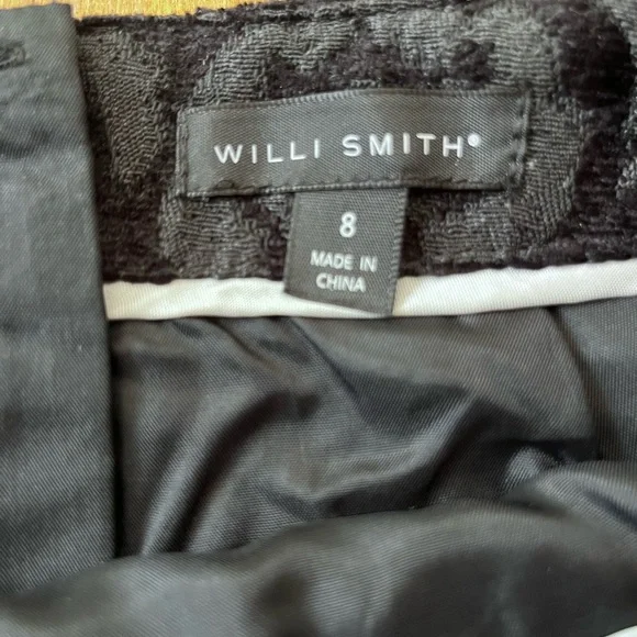 Willi Smith Women's Black Damask Mini Skirt Size 8 - Picture 4 of 7